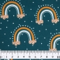 Preview: Baumwolle | RAINBOWSTORY Regenbögen | Petrol